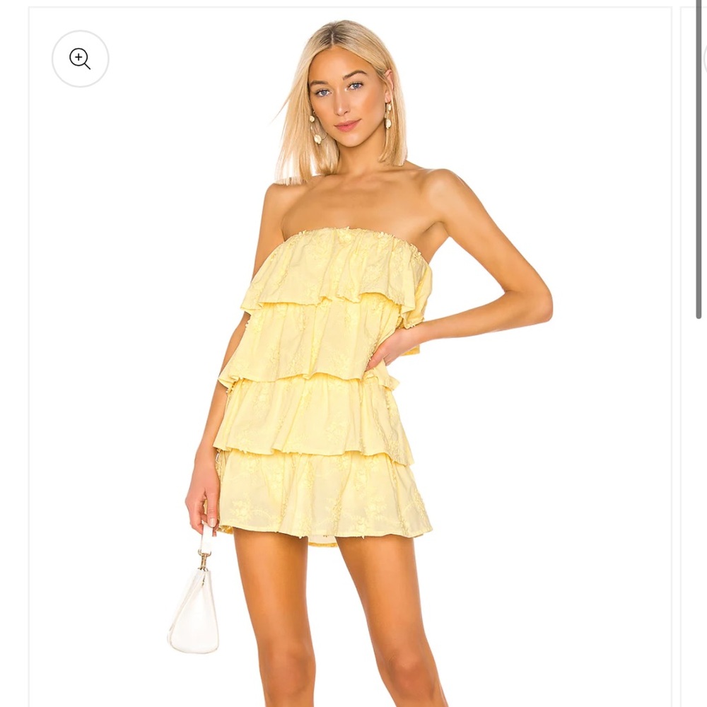 Tularosa Strapless Yellow Dress